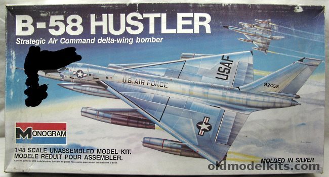 Monogram 1/48 Convair B-58 Hustler - SAC Supersonic Bomber, 5704 plastic model kit